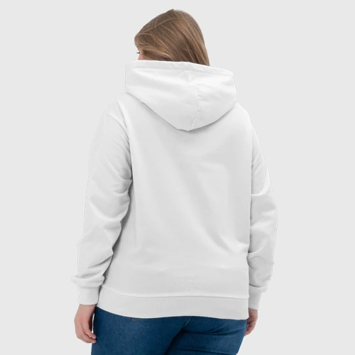 Женская толстовка хлопок с принтом Кристина и Аксель Лазарь, вид сзади #2