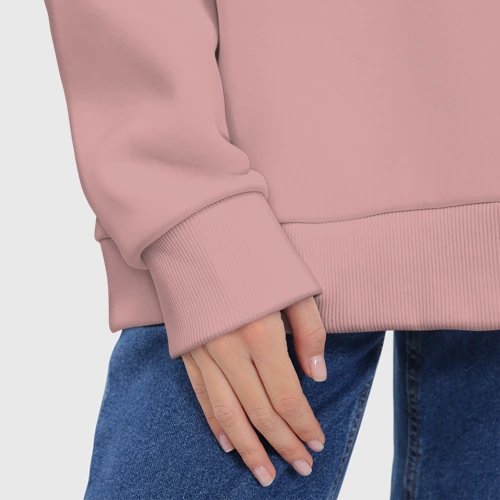 Женское худи Oversize хлопок с принтом Силуэты персонажей Лазарь, фото #6