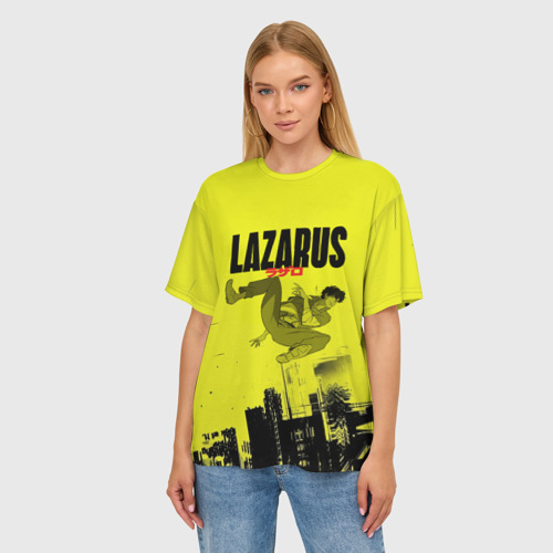 Женская футболка oversize 3D Аниме Лазарь паркур - фото 3