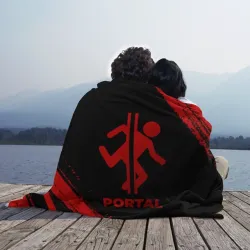 Плед 3D Portal - red gradient - фото 3