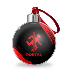 Ёлочный шар Portal - red gradient