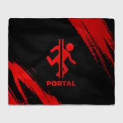 Плед 3D Portal - red gradient
