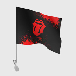 Флаг для автомобиля Rolling Stones - red gradient