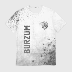 Мужская футболка 3D Burzum - white gradient вертикально