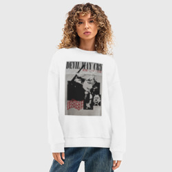 Женский свитшот oversize без начеса хлопок Данте красавчик - Devil may cry - фото 2