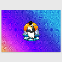 Поздравительная открытка Пингвин  с фотоаппаратом 