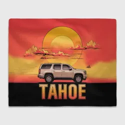 Плед 3D Tahoe на закате джип