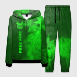 Мужской костюм 3D Free Fire - green gradient по-вертикали