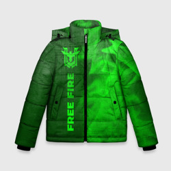 Зимняя куртка для мальчиков 3D Free Fire - green gradient по-вертикали