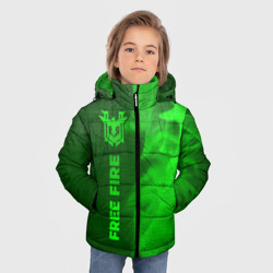 Зимняя куртка для мальчиков 3D Free Fire - green gradient по-вертикали - фото 2