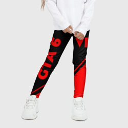 Детские леггинсы 3D GTA 6 - red gradient вертикально - фото 2