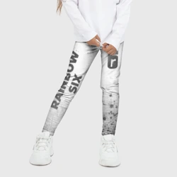 Детские леггинсы 3D Rainbow Six - white gradient вертикально - фото 2