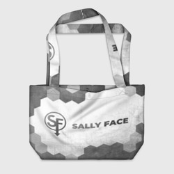 Пляжная сумка 3D Sally Face - white gradient по-горизонтали