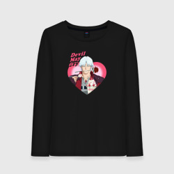 Женский лонгслив хлопок Devil May Cry - anime Данте романтик с розой в сердце