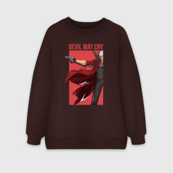 Женский свитшот oversize без начеса хлопок Anime Devil May Cry Данте