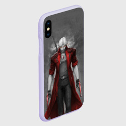 Чехол для iPhone XS Max матовый Dmc - Дьявол может плакать - боевой Данте с горящими глазами - фото 2