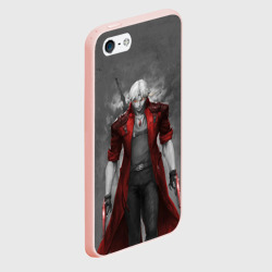 Чехол для iPhone 5/5S матовый Dmc - Дьявол может плакать - боевой Данте с горящими глазами - фото 2