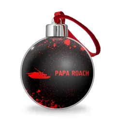 Ёлочный шар Papa Roach - red gradient по-горизонтали