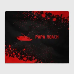 Плед 3D Papa Roach - red gradient по-горизонтали