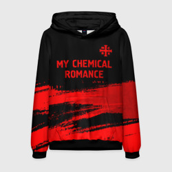 Мужская толстовка 3D My Chemical Romance - red gradient посередине