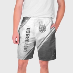 Мужские шорты 3D Disturbed - white gradient вертикально