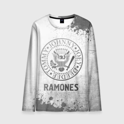 Мужской лонгслив 3D Ramones - white gradient