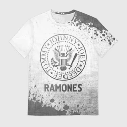 Мужская футболка 3D Ramones - white gradient