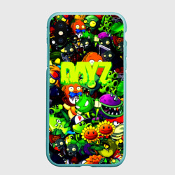 Чехол для iPhone XS Max матовый Dayz растения против зомби