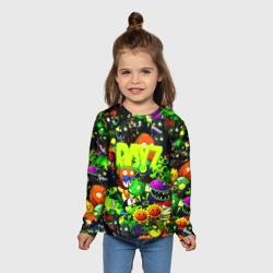 Детский лонгслив 3D Dayz растения против зомби - фото 2
