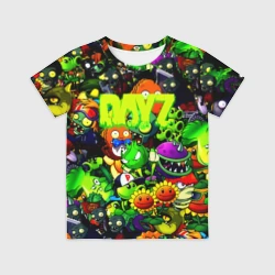 Детская футболка 3D Dayz растения против зомби