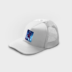 Кепка тракер с сеткой Крутой носорог с пистолетом - киберпанк - фото 2