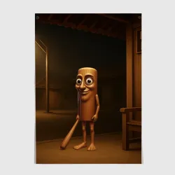 Постер Тунг тунг тунг Сахур мем