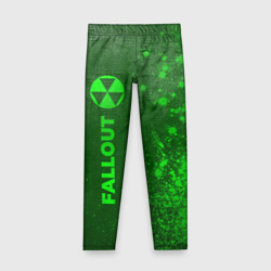 Детские леггинсы 3D Fallout - green gradient по-вертикали