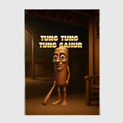 Постер Tung tung tung sahur мем