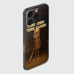 Чехол для iPhone 16 Pro Max силиконовый с защитой камеры Tung tung tung sahur мем - фото 2
