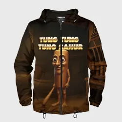 Мужская ветровка 3D Tung tung tung sahur мем