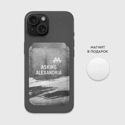 Картхолдер Magsafe магнитный Asking Alexandria - grey gradient посередине - фото 2