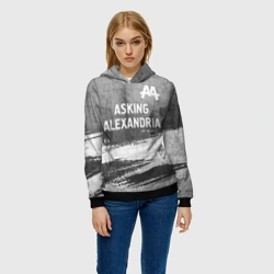 Женская толстовка 3D Asking Alexandria - grey gradient посередине - фото 2