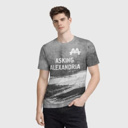 Мужская футболка 3D Asking Alexandria - grey gradient посередине - фото 2