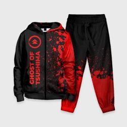 Детский костюм 3D Ghost of Tsushima - red gradient по-вертикали