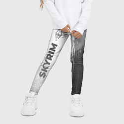 Детские леггинсы 3D Skyrim - white gradient по-вертикали - фото 2