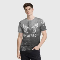 Мужская футболка 3D Placebo - grey gradient - фото 2