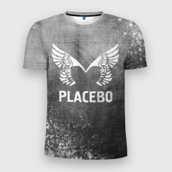 Мужская футболка 3D Slim Placebo - grey gradient