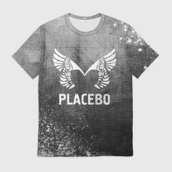 Мужская футболка 3D Placebo - grey gradient