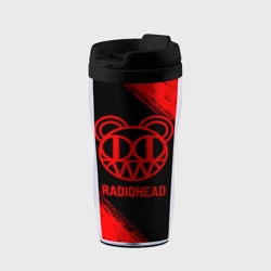 Термокружка-непроливайка Radiohead - red gradient