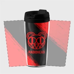 Термокружка-непроливайка Radiohead - red gradient - фото 2