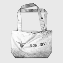 Пляжная сумка 3D Bon Jovi - white gradient по-горизонтали