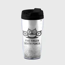 Термокружка-непроливайка Five Finger Death Punch - white gradient