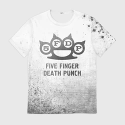 Мужская футболка 3D Five Finger Death Punch - white gradient