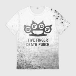 Мужская футболка 3D Five Finger Death Punch - white gradient